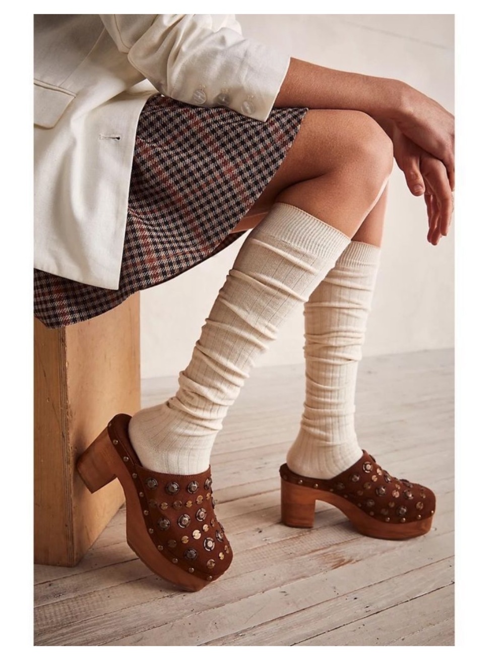 Free People Claudia Leather Clogs Sandals $168